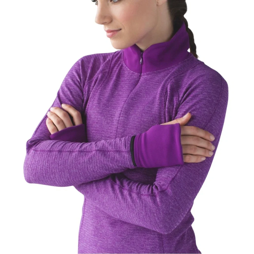 LULULEMON Runderful 1/2 Half Zip Long Sleeve Pullover Top + Small Reusable Bag - Picture 5 of 16